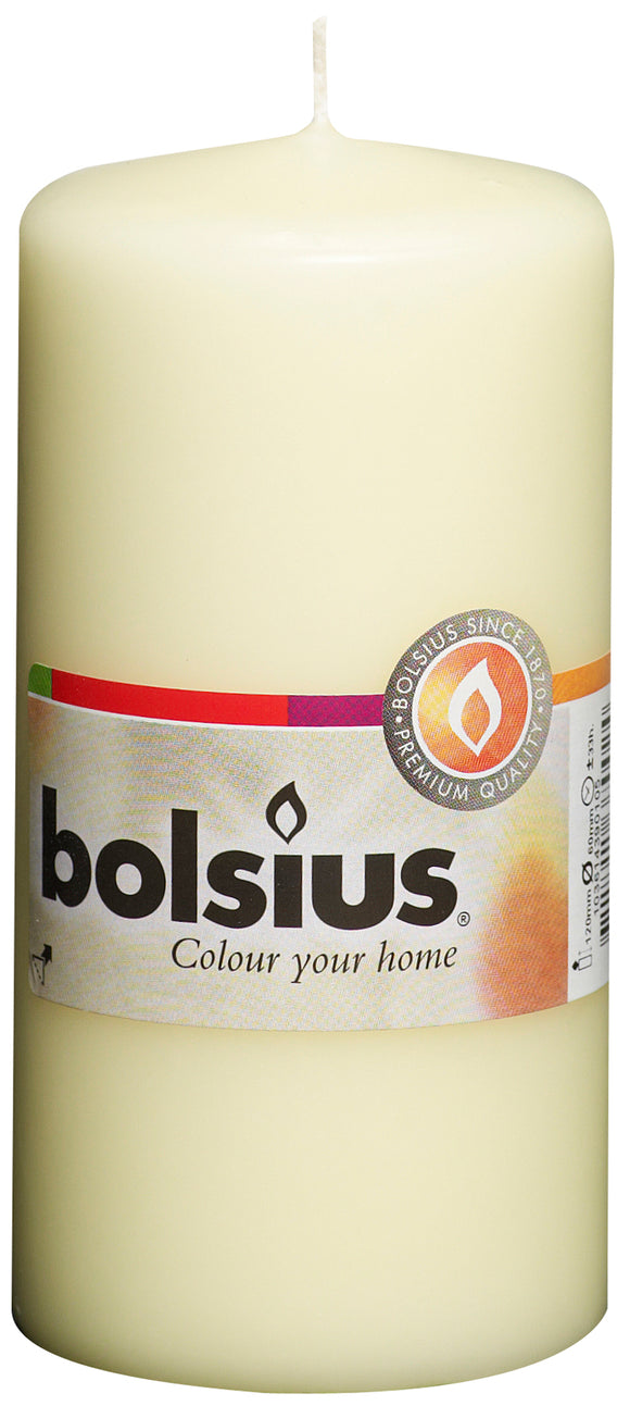 Bolsius Ivory Pillar Candle - 120mm x 60mm