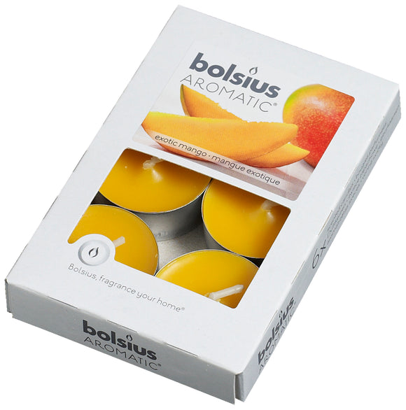 Exotic Mango Scented Tea Light Candles (Pack of 6)