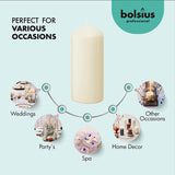 Bolsius Ivory Pillar Candle (Pack of 6) - 250mm x 78mm