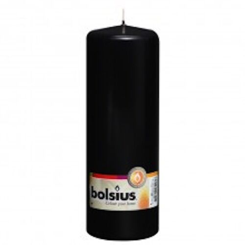 Black Pillar Candle - 200 X 70mm