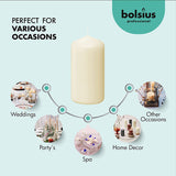 Bolsius White Pillar Candle (Pack of 20) - 100mm x 50mm