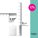 Bolsius White Pillar Candle (Pack of 12) - 80mm x 60mm