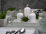 Bolsius White Pillar Candle (Pack of 12) - 80mm x 60mm