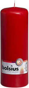 Bolsius Red Pillar Church Candle - 200mm x 70mm