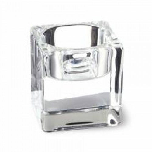 Clear Glass Square Tea Light Holder