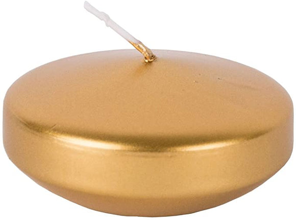 Large Metallic Gold Floating Candles 80mm (Pack of 8)