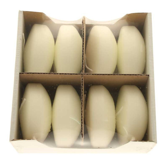 Large Ivory Floating Candles 80mm (Pack of 8)