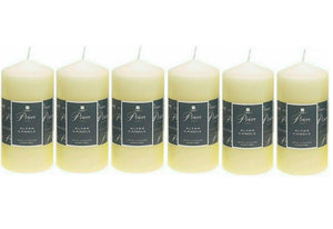 Ivory Church Candles Altar Pillar Unscented (Pack of 6) - 150mm x 80mm