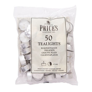 Silver Cup 5 Hour Tea Lights (Pack of 50)